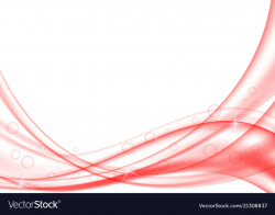 Red abstract wave transparent background