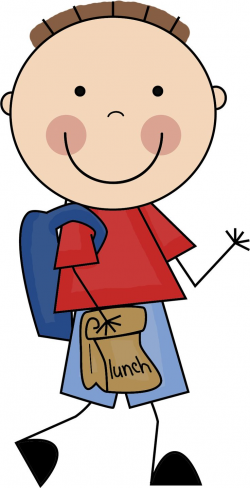 Kid with backpack clipart » Clipart Station