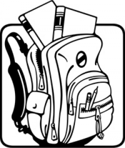 Open backpack clipart - Clipartix