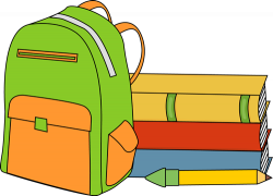 Books and a backpack. | Clip art, Book art, School clipart