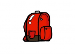 Backpack Clip Art Pack - 8 piece set - multicolored/BW(The ClipArt Hub)