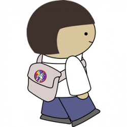 Walking character with backpack clipart, cliparts of Walking ...