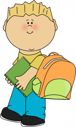 Student with backpack clipart - Clip Art Library