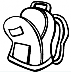 Backpack black and white clip art backpack black and white ...