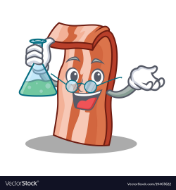 Professor bacon character cartoon style