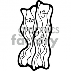 cartoon bacon outline clipart. Royalty-free clipart # 405116