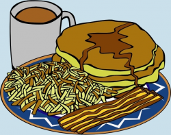 Pancake And Syrup Coffee Bacon Hashbrown clip art Free ...