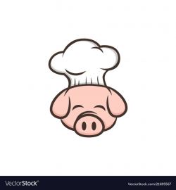 Master chef pig pork bacon theme cartoon