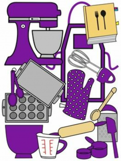 Baking clip art * purple and black and white | SCHOOL ...