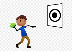 Game Clipart Throw Ball - Throwing A Ball At A Target - Png ...
