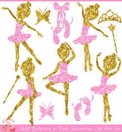 Ballerina clipart gold glitter, Ballerina gold glitter ...