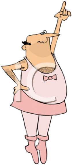 Royalty Free Clipart Image of a Male Ballerina ...