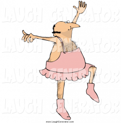 Humorous Clip Art of a Hairy White Male Ballerina or ...