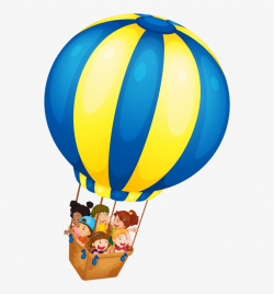 Patriotic Clipart Hot Air Balloon - Kids And Hot Air Balloons - Free ...