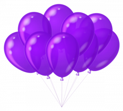 Transparent Purple Balloons Clipart | balon konsept parti | Purple ...