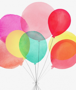 Hand-painted Watercolor Balloon, Watercolor Clipart, Balloon Clipart ...