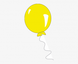 Single Clipart Yellow Balloon - Yellow Balloons Clipart Png ...