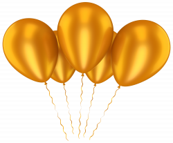 Gold Balloons Transparent Clip Art Picture | Gallery ...