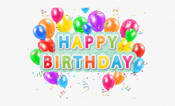 Balloons Clipart Happy Birthday - Happy Birthday Png Text ...