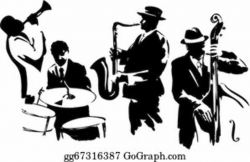 Jazz Band Clip Art - Royalty Free - GoGraph