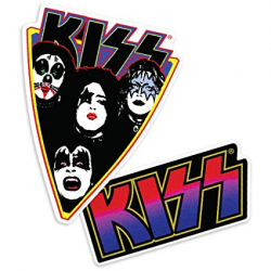 Amazon.com: Popfunk KISS Rock Band Retro Gradient Logo ...