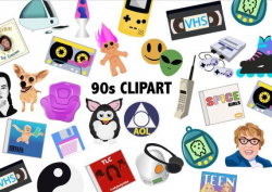 90\'S CLIPART - Retro 90\'s toys icons, Printable party decor ...