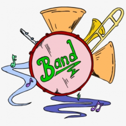 Clip Art Of Band Instruments And The Word Band - School Band ...