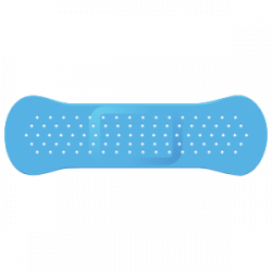 Blue Band Aid Bandage Sticker