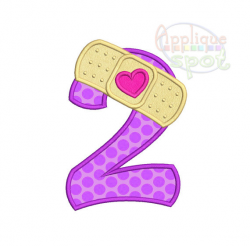 Bandaid Second 2nd Birthday Doc McStuffins Number 2 -sizes ...