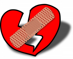 Image of bandaid clipart 4 patched broken heart clip art at ...