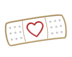 Doc mcstuffins heart band aid clip art bandaid applique ...