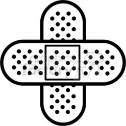 band aid crossed outline clipart. Royalty-free clipart # 398285