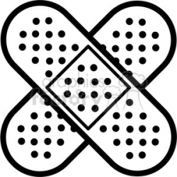 band aids cross outline clipart. Royalty-free clipart # 398287