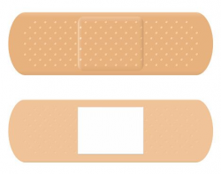 Adhesive Bandage Reverse Surface vector art illustration ...