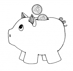Piggy bank clipart black and white gallery clip art library ...