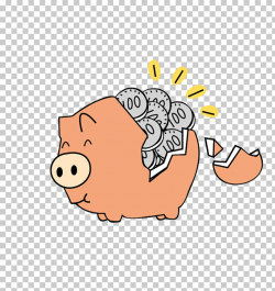 Piggy bank Saving Loan, Broken gold piggy bank PNG clipart ...