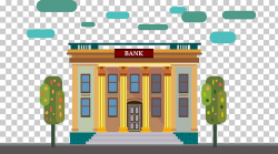Online banking Architecture Drawing, a bank, multicolored ...