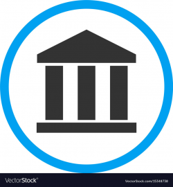 Bank building rounded icon