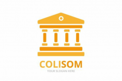 Vector bank logo combination. Column symbol or icon. Unique ...