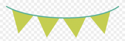 Pennant Banner Clipart - Green Flag Banner Png Transparent Png ...