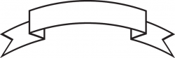 Ribbon outline banner clip art free vector for about - ClipartAndScrap