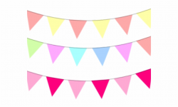 Bright Clipart Flag Banner - Pastel Party Banner Clipart Free PNG ...