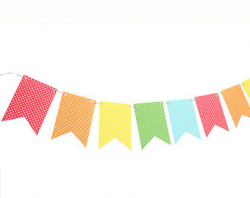 Triangle flag banner clipart blue orange bunting 2 - WikiClipArt