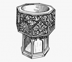 Church Clipart Baptism - Baptismal Font Clipart #959394 ...