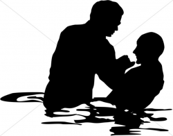 Adult Male Full Immersion Baptism | Baptism Clipart