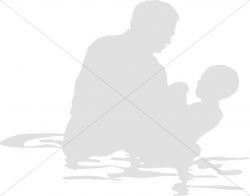 Baptism clipart silhouette, Baptism silhouette Transparent ...