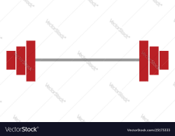 Clipart a red-colored barbell or color