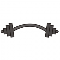 Barbell curve drawing on white background free image
