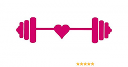 Love to Lift Barbell w/ Heart Decal Gym Weightlifter Car Decal, Laptop  Decal, Window Wall Sticker (4\