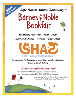 SHAS Barnes & Noble Bookfair - Safe Haven Animal Sanctuary